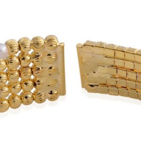 Faux Pearl Cuff Bracelet - Picture 4 of 6